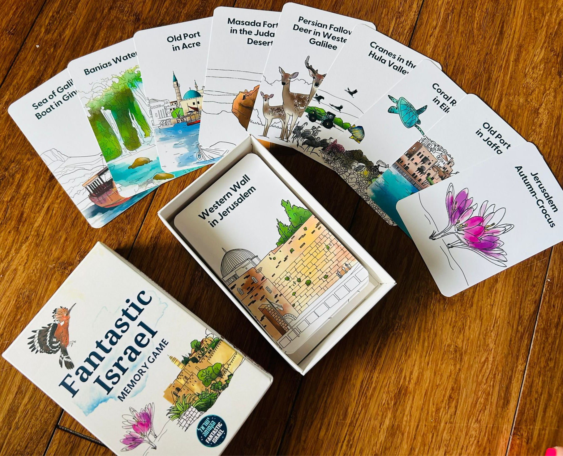 Karty do gry MEMORY - motyw Izrael