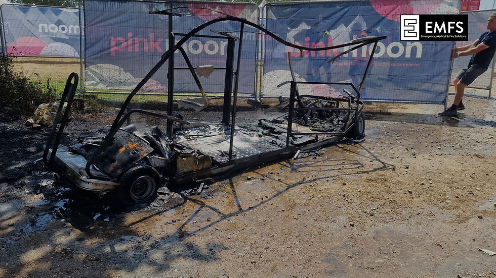 EMFS Staff extinguished a golf buggy fire