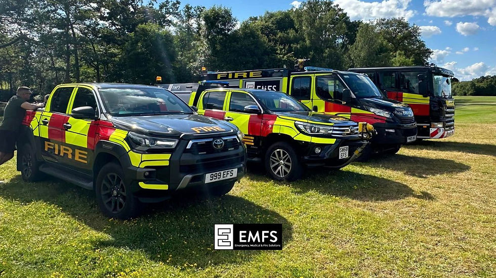 EMFS Vehicle fleet at Royal Ascot Helipad