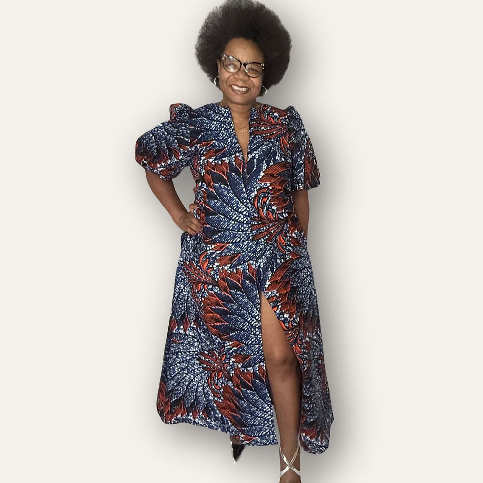 Thumbnail: Fireworks Balloon Sleeve Dress
