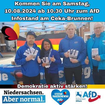 Unser nächster Infostand wird am Samstag, den 10.08 ab 10:30