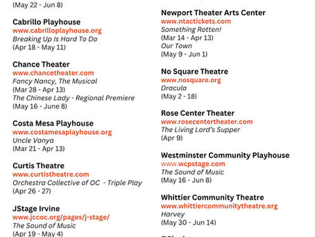 What's Hitting the Stage in April