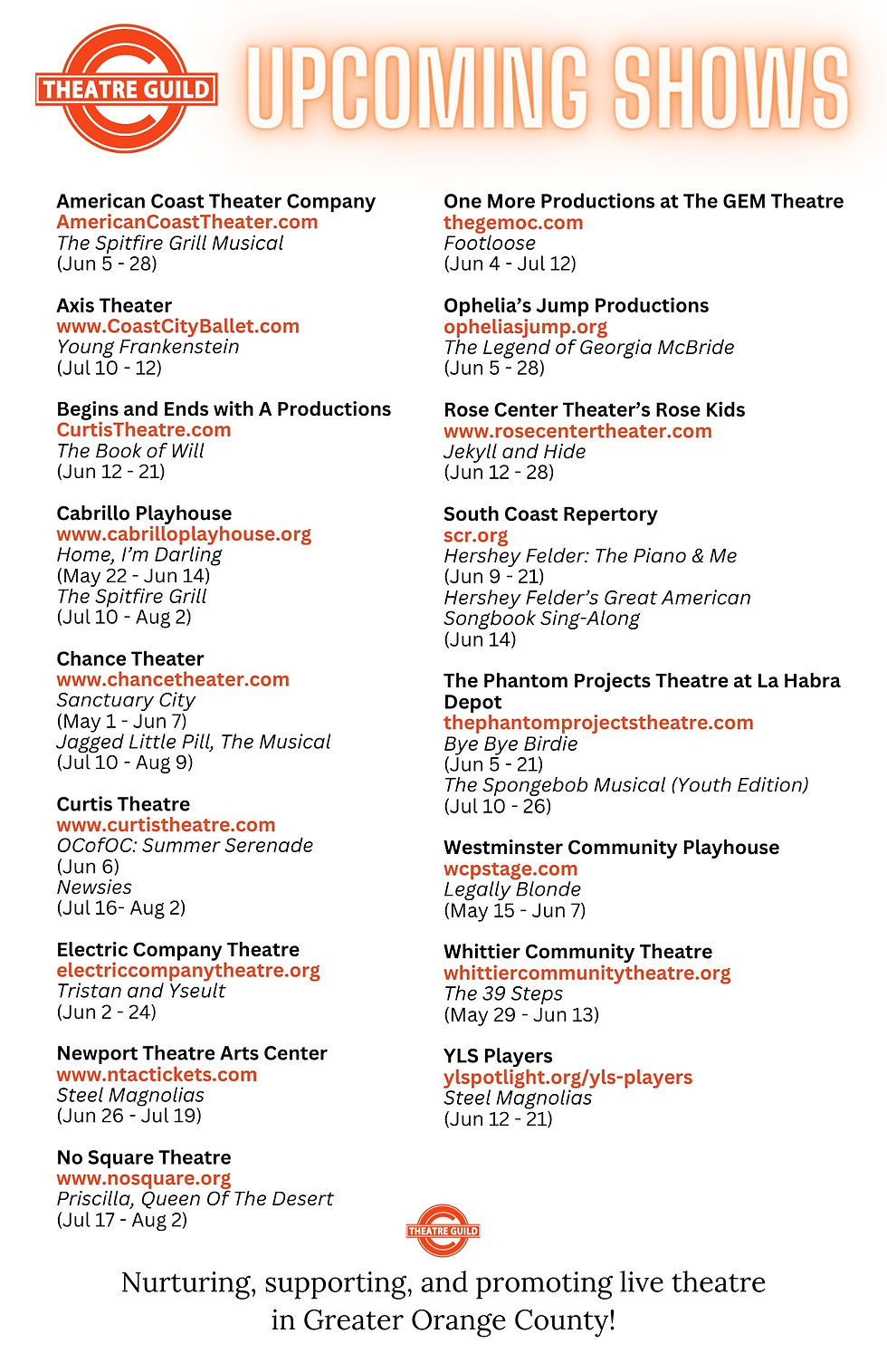 What's Hitting the Stage in June