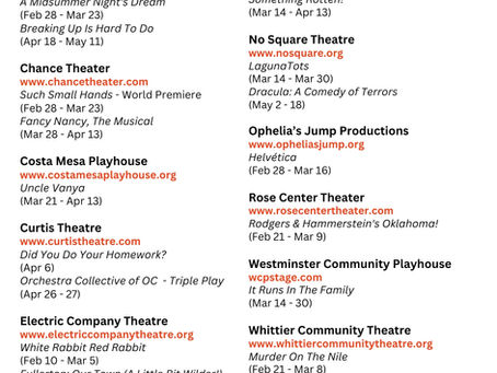 What's Hitting the Stage in March