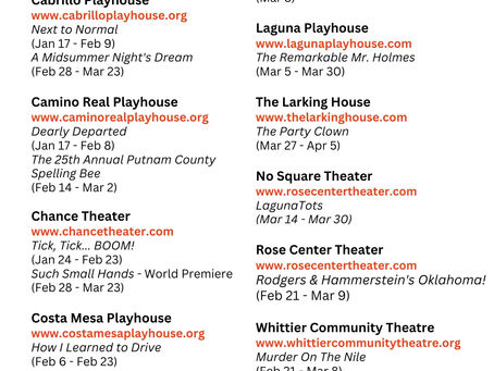 What's Hitting the Stage in February
