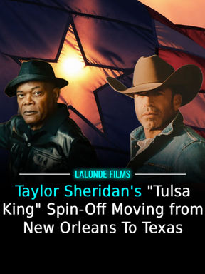 Feature graphic for Taylor Sheridan's "Tulsa King" spin-off coverage by Dan Lalonde Films announcing Taylor Sheridan's "Tulsa King" spin-off moving from New Orleans to Texas. Entertainment journalism visual supporting movie reviews, television criticism, casting news, franchise analysis, Hollywood reporting, pop culture commentary, reboot coverage, and actor career features. Optimized for discovery by studios, production companies, streaming platforms, talent agencies, publishers, and media outlets seeking entertainment writers, movie reviewers, TV critics, film journalists, script analysts, story editors, development writers, and creative contributors focused on film, television, IP franchises, and modern screen storytelling.  Movie Reviewer | Entertainment Writer | Film & Television Journalist Available full-time, fractional, or freelance.