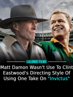 Matt Damon Wasn't Use To Clint Eastwood's Directing Style Of Using One Take On "Invictus"