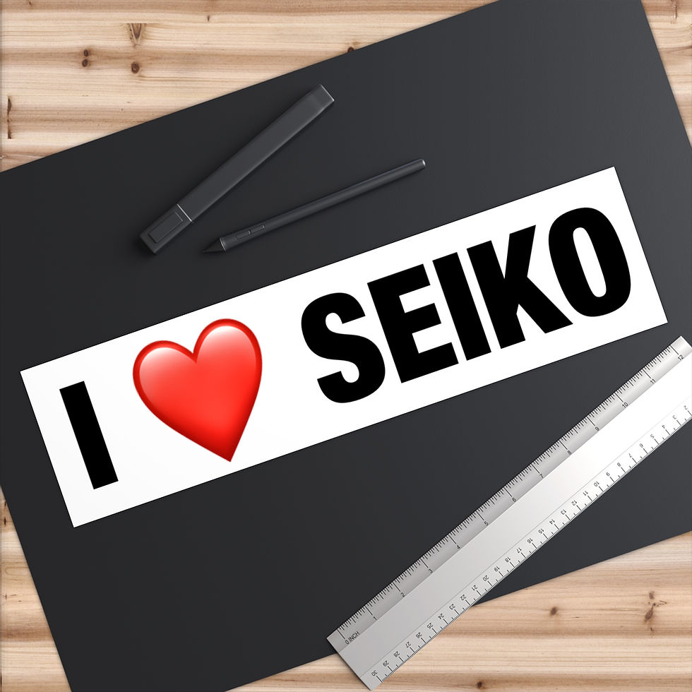 Thumbnail: I ❤️ SEIKO B&W Bumper Sticker (printed in USA)