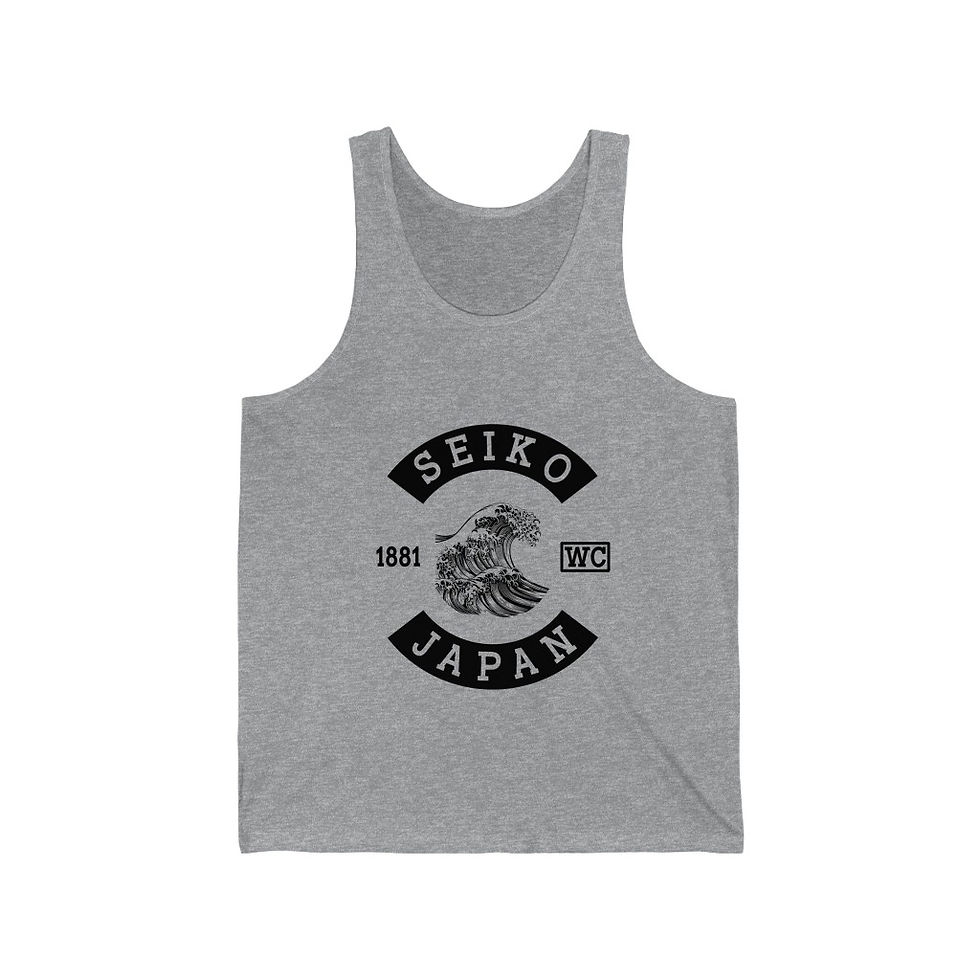 Thumbnail: Seiko Japan black patch tank-top (printed in UK)