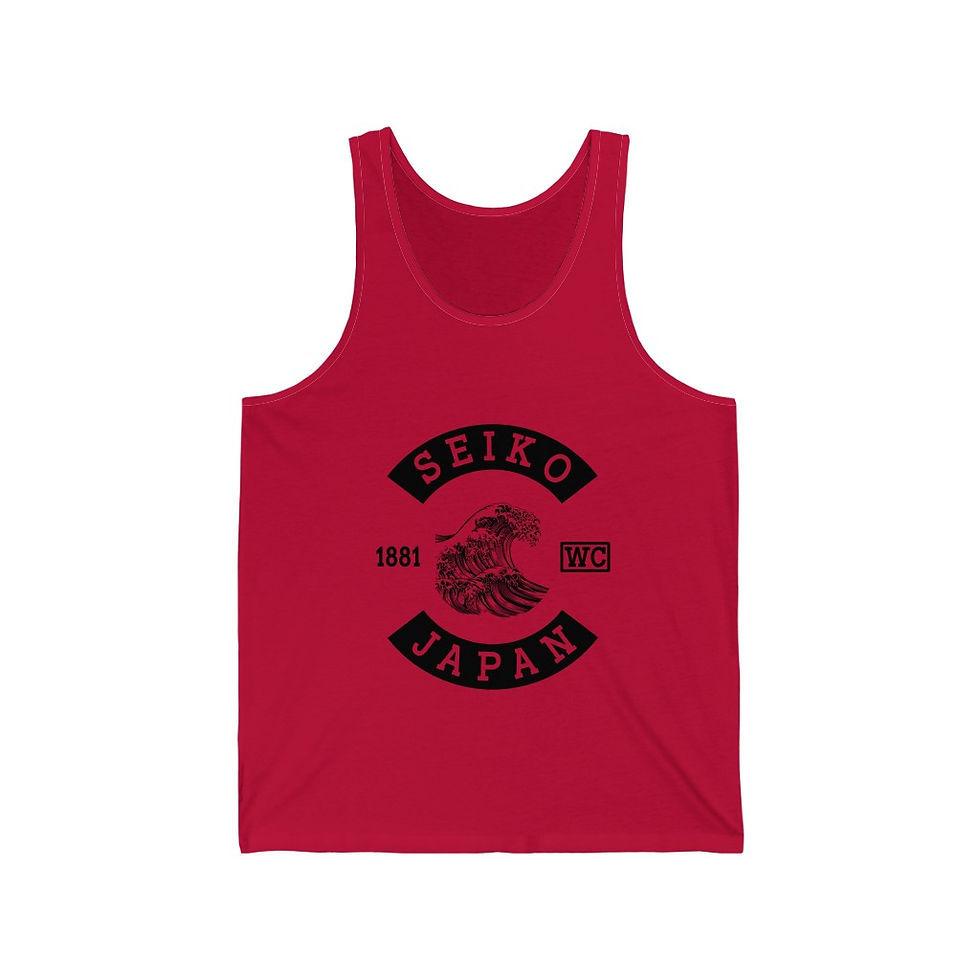 Thumbnail: Seiko Japan black patch tank-top (printed in UK)