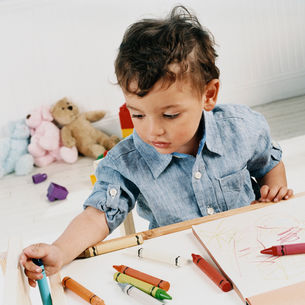 Boy Doodling