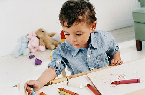 Boy Doodling