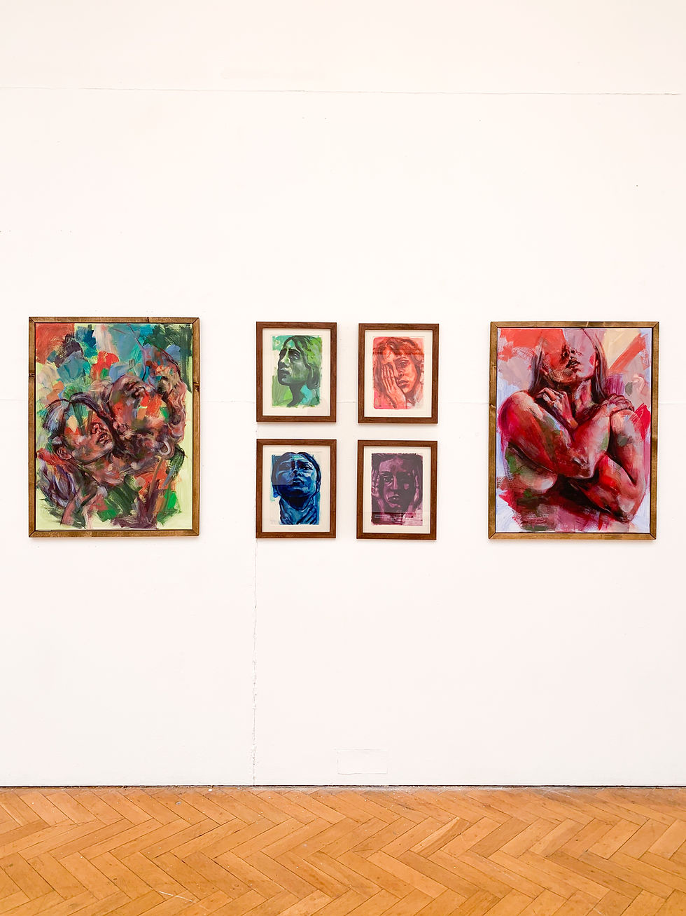 Thumbnail: Gallery wall of art, colourful maximalist design for interior design