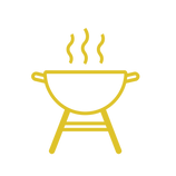 Icono de barbacoa privada en villas de Gran Canaria