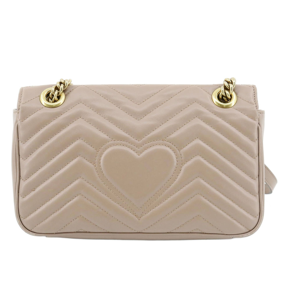 Gucci GG Marmont matelassé leather shoulder bag with Double G logo