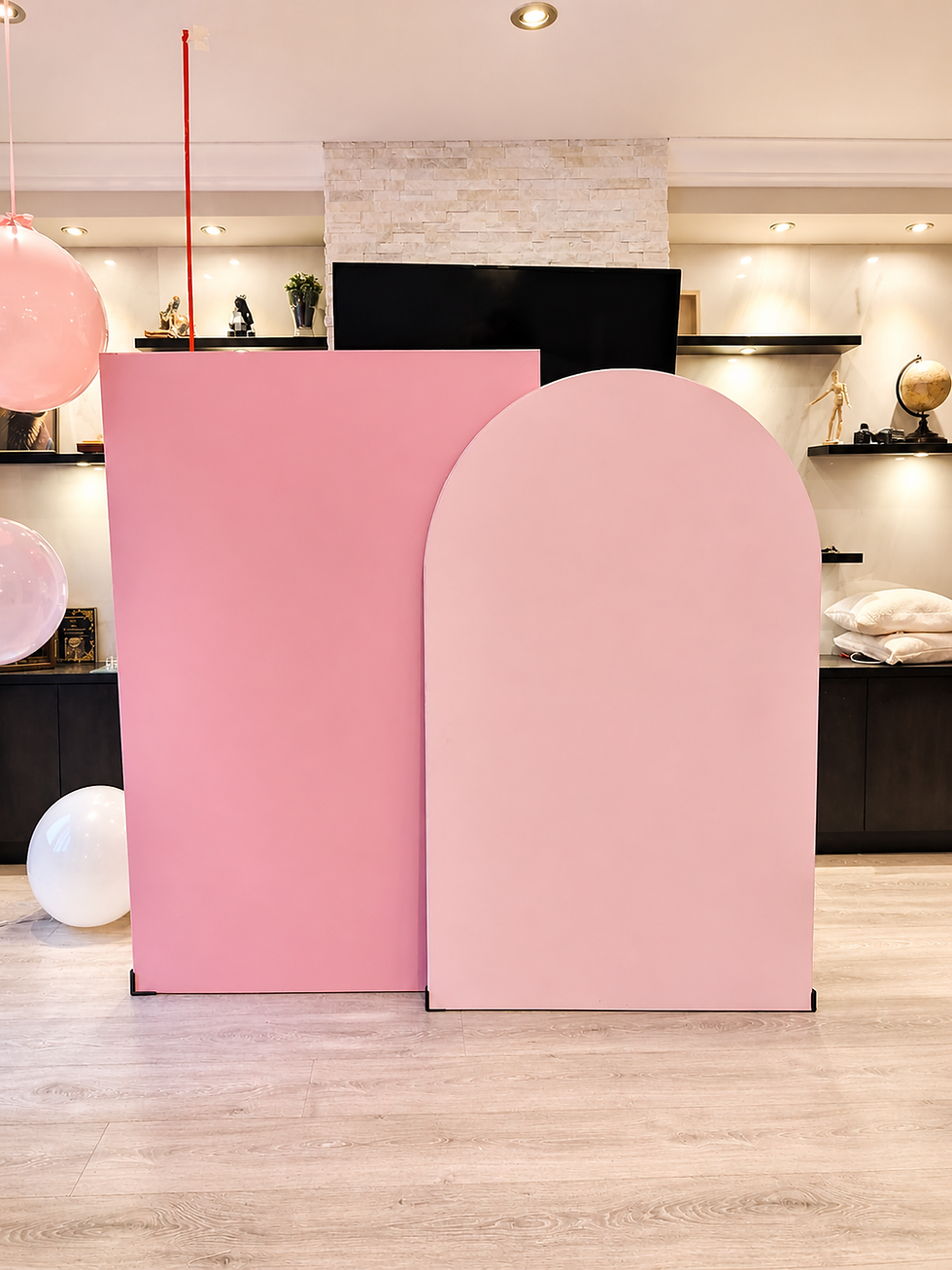 Thumbnail: Pink Scalloped Panel Set – 2 Piece