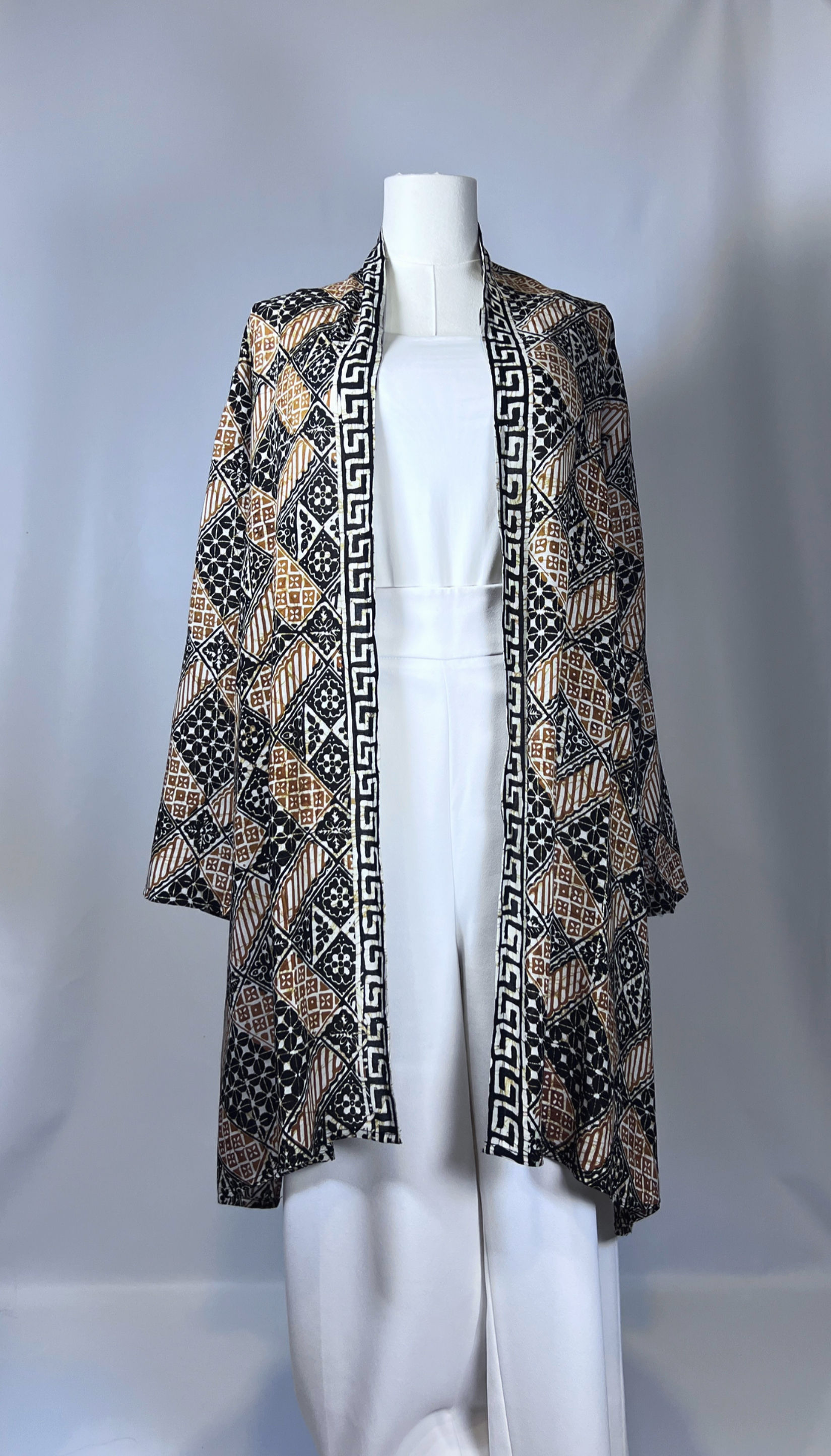 Klasik flared long cardigan