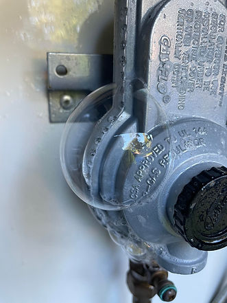 Camper trailer Gas Certificate Gas Leak