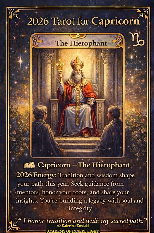 TAROT CARDS 2026-CAPRICORN KATERINA KOSTAKI