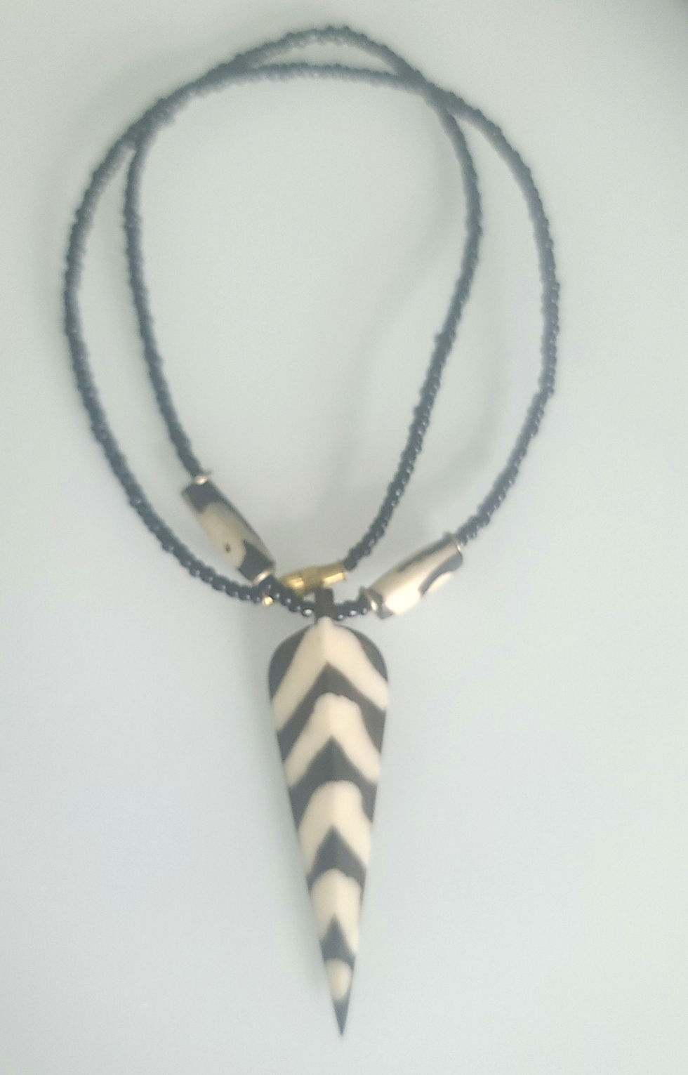 Thumbnail: Arrow Head Zebra Design Necklace