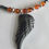 Thumbnail: Eagle Wing Pendant Hematite 9"Necklace