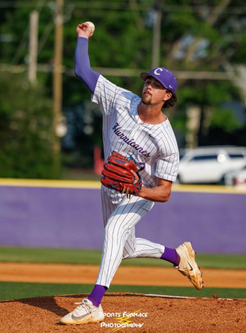 Nate Russell collected the Game 1 pitching win on Wednesday as the Hurricanes swept their first-round state playoff series against the M.L. King Lions.
