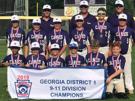 Cartersville Little League 9-11 age division wins district championship