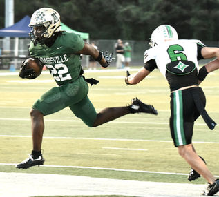 Adairsville's Javion Carson scores one of his four touchdowns vs. Pickens on Sept. 18