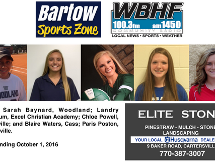 Elite Athletes of the Week