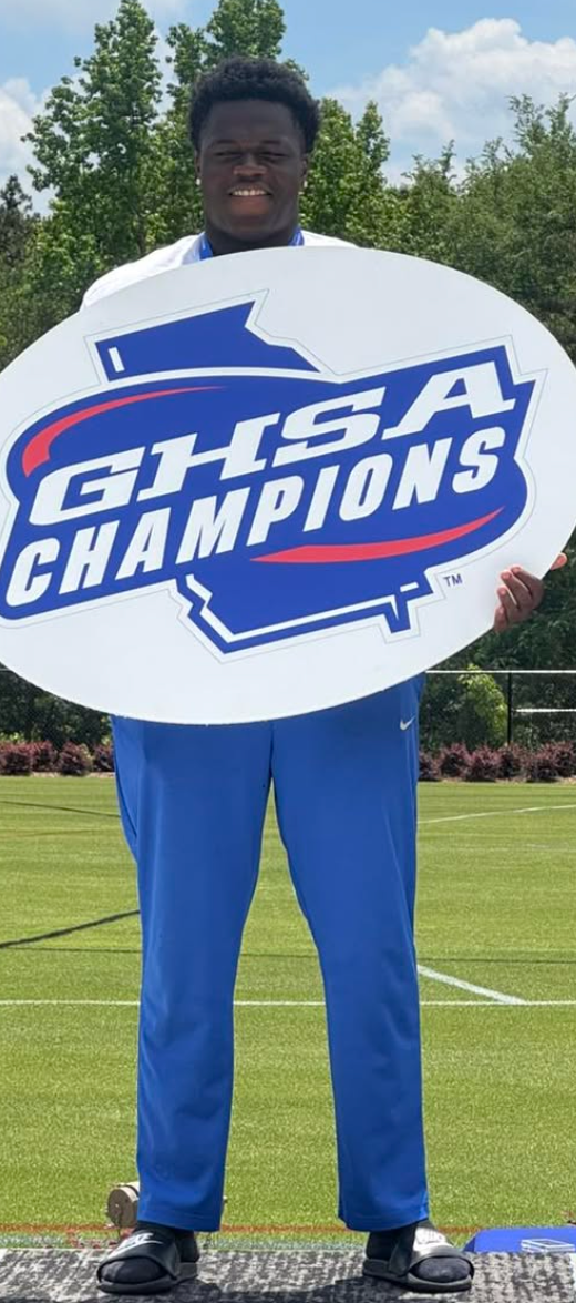 Cass' Adrian Dye won the Class 4A state title in the discus throw and was third in the shot put. / Photo: Cass High School