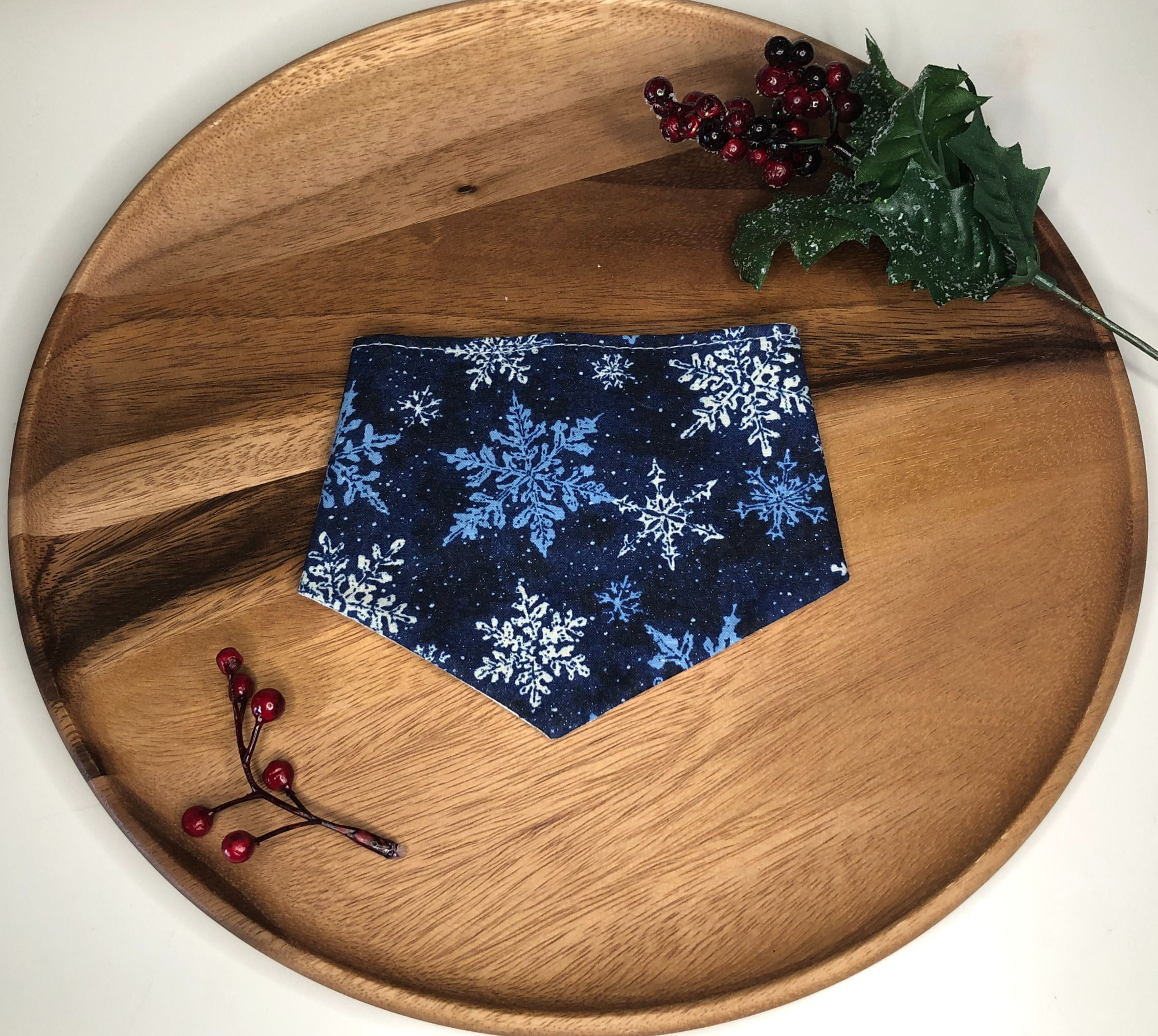 "Up to Snow Good" pet bandana.