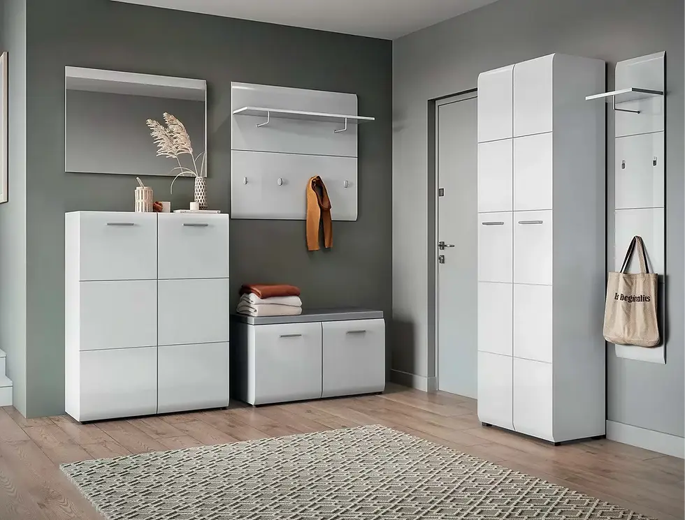 Миниатюра: Двухдверный  белый  шкаф  MERANO