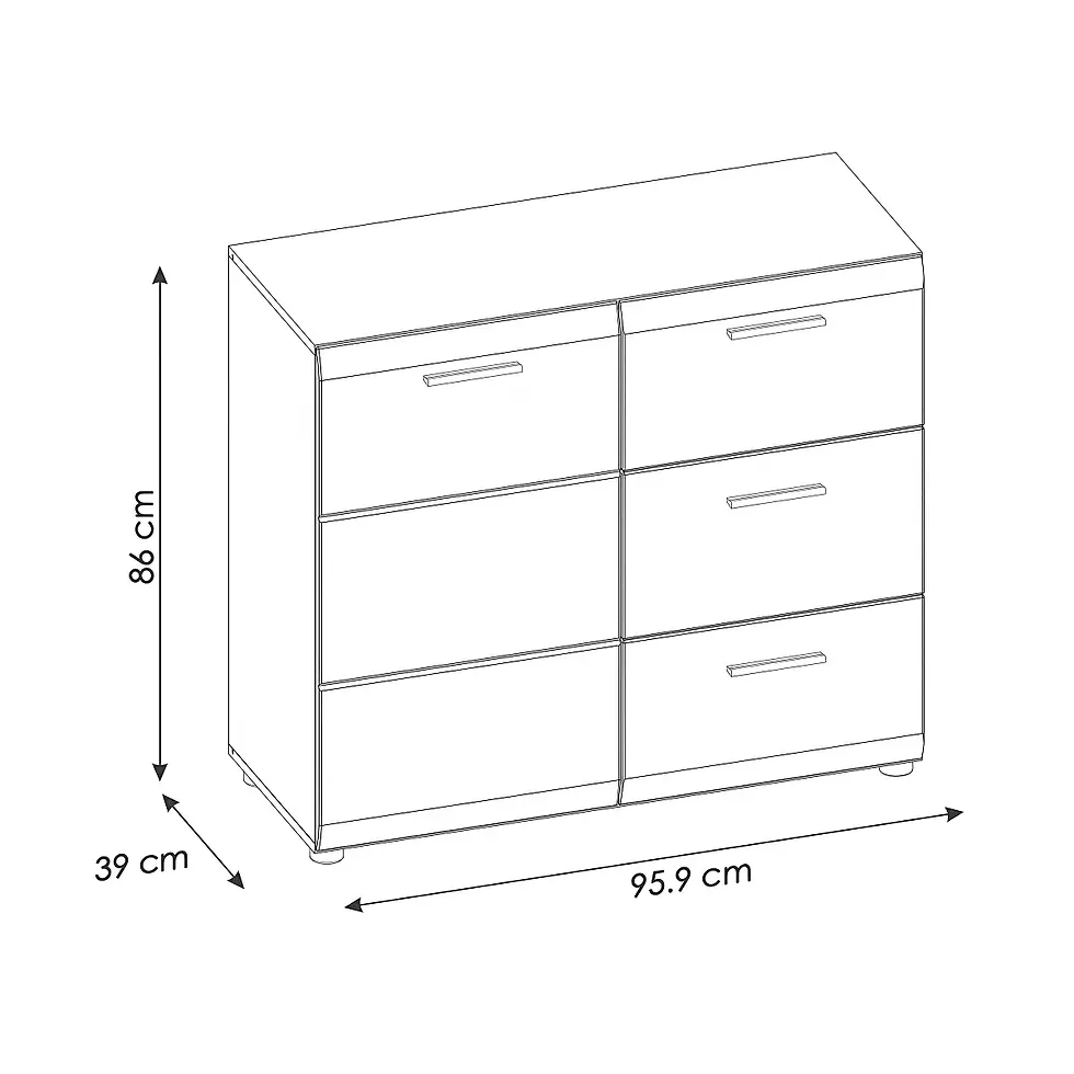 תמונה ממוזערת: Белый глянцевый комод MERANO