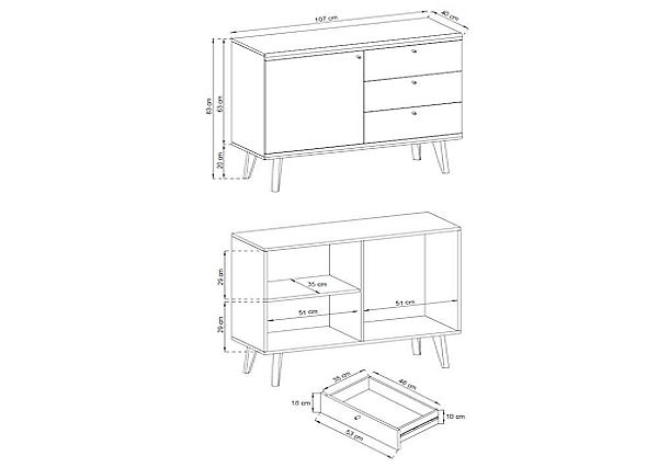 Миниатюра: Комод PRIMO PKSZ107