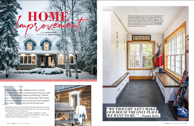 Image of Our Homes magazine feature in layout
