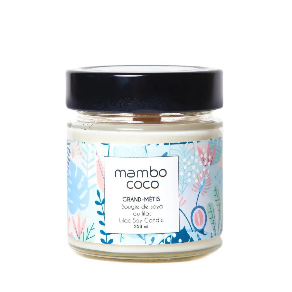 Bougie de soya au lilas