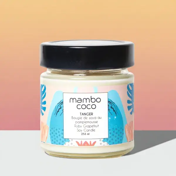 Miniature : Bougie de soya au pamplemousse rose