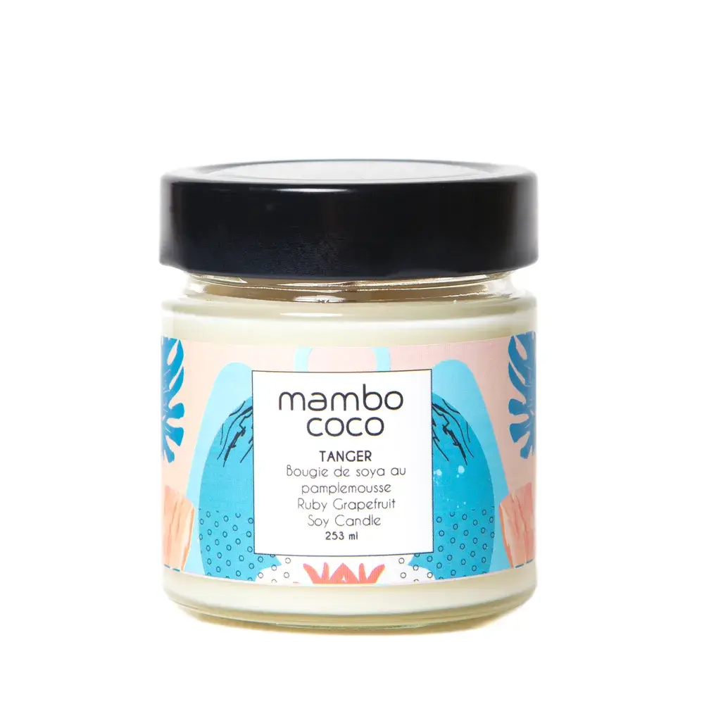 Bougie de soya au pamplemousse rose