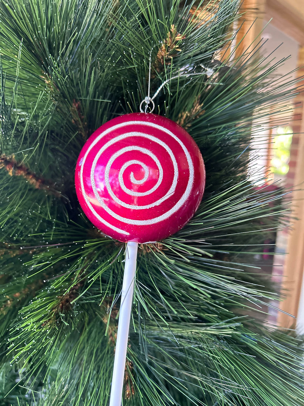 Thumbnail: Christmas Tree Decoration- Fuchsia Lollypop, 25cm