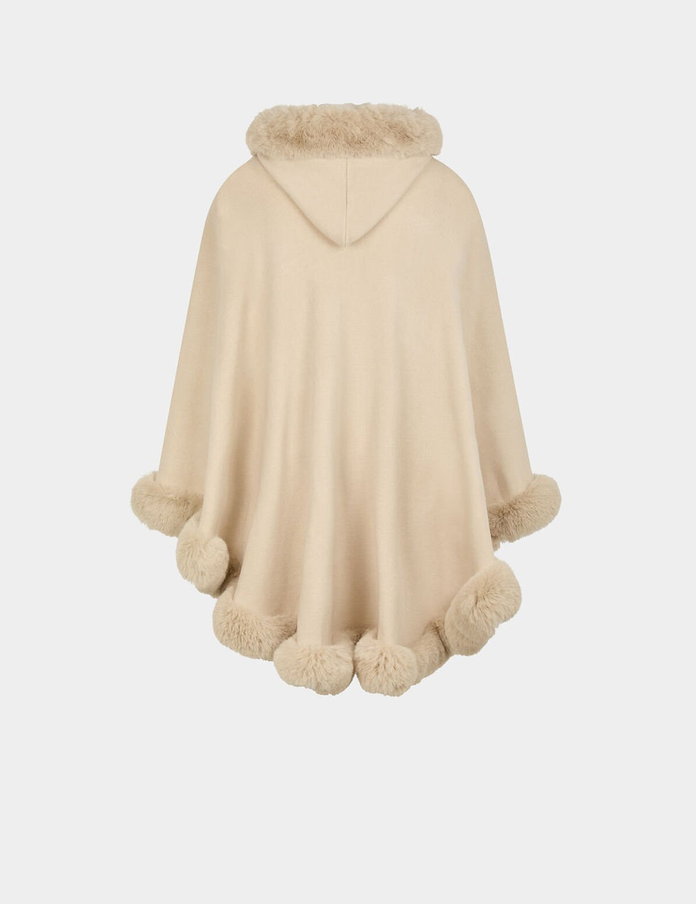 Este poncho em pele sintética personifica a elegância sofisticada e feminina.