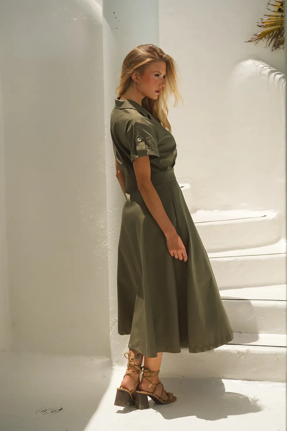 Vestido camiseiro kaky nova coleção Guimanos