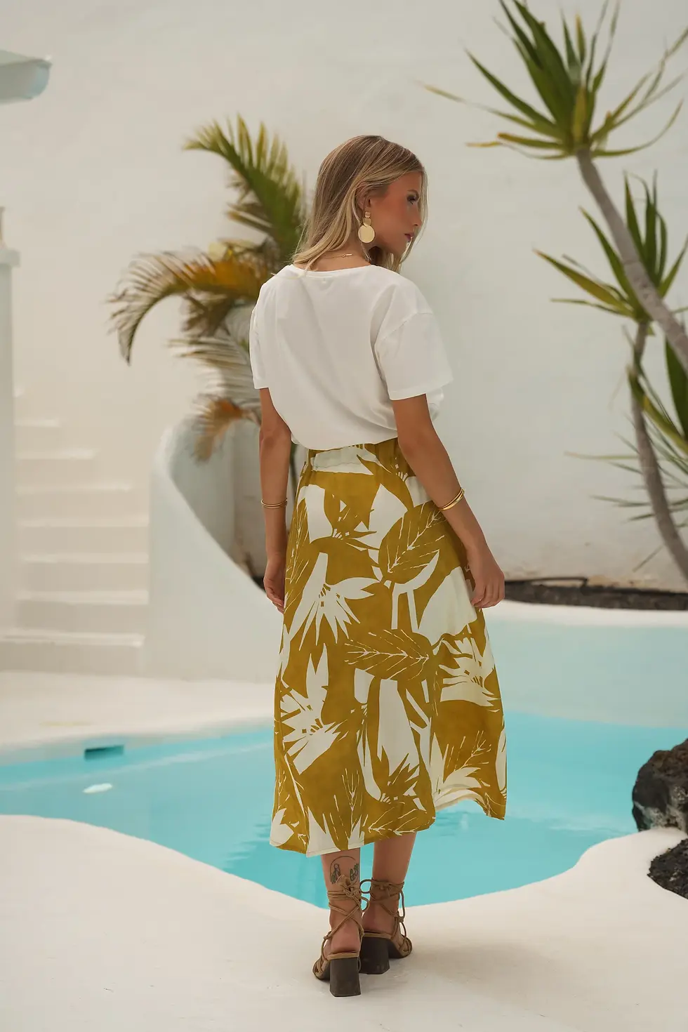 Saia midi estampada Guimanos nova coleção