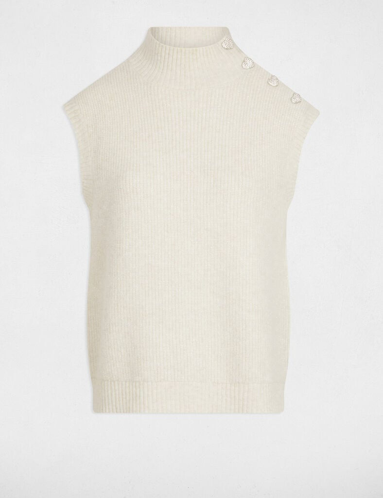 Miniatura: Colete cropped combina modernidade e elegância com a sua gola alta, que alonga a silhueta e realça o decote. Morgan de toi