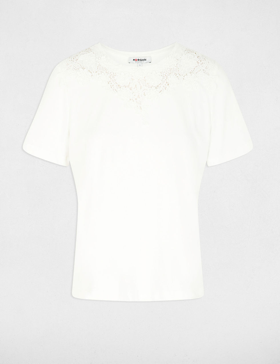 Miniatura: Morgan |  T -shirt rendada com gola redonda