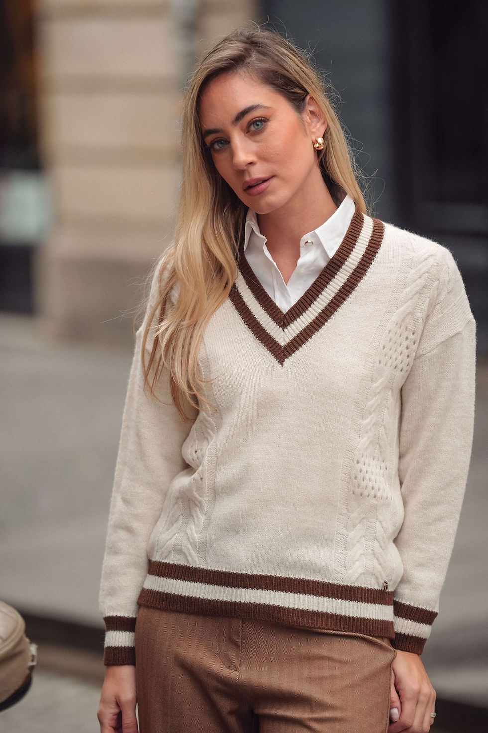 Nova coleção guimanos camisola decote em bico