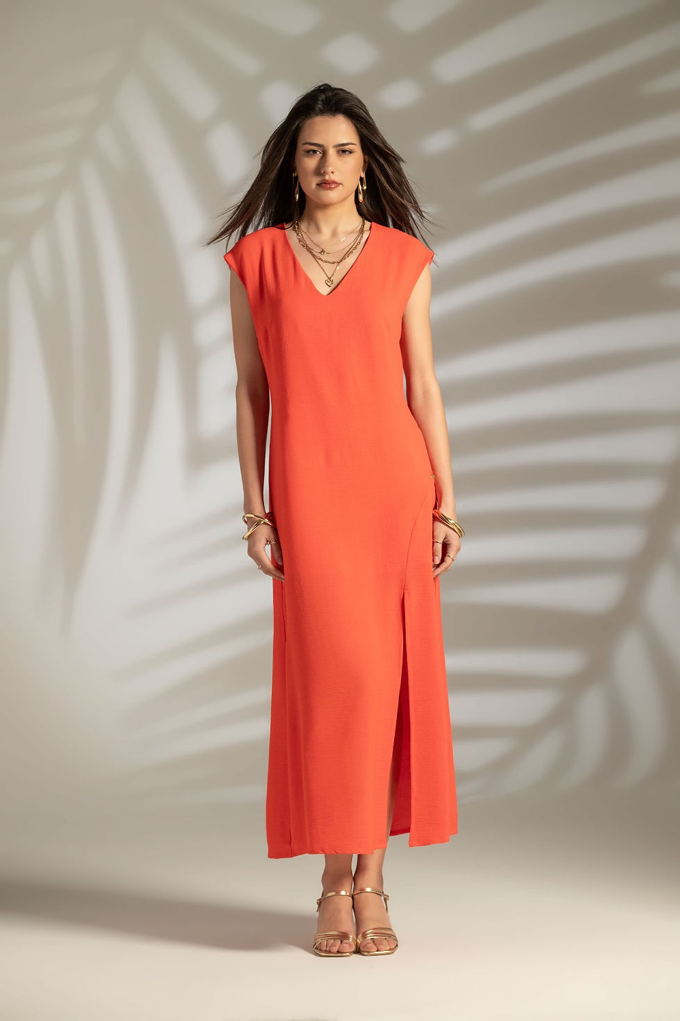 Vestido  laranja nova coleção Fé