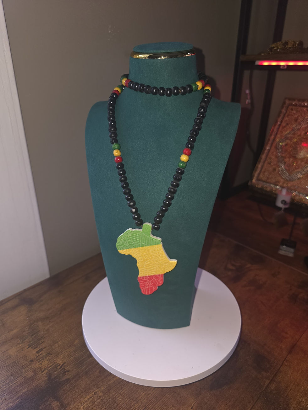 Bob Marley necklace Rasta fara African symbol African flag