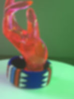 Beaded Zulu Bangle bracelet blue