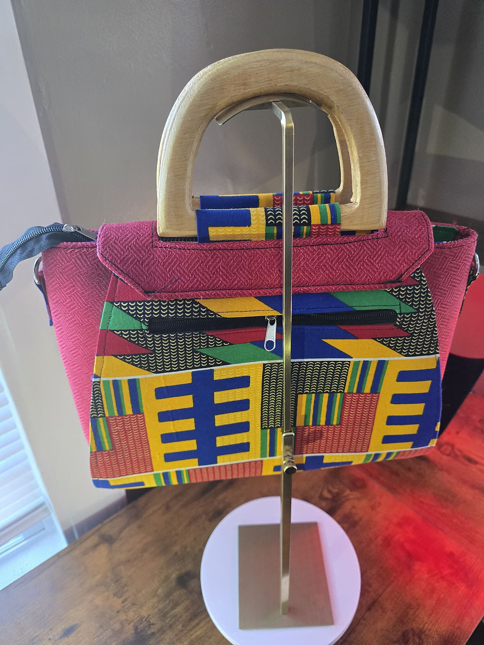 Wax, fabric, purse, handbag