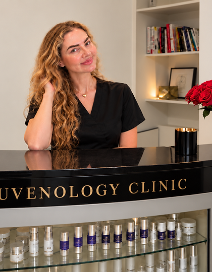 Marina at the reception desk of Juvenology Clinic in Maidstone